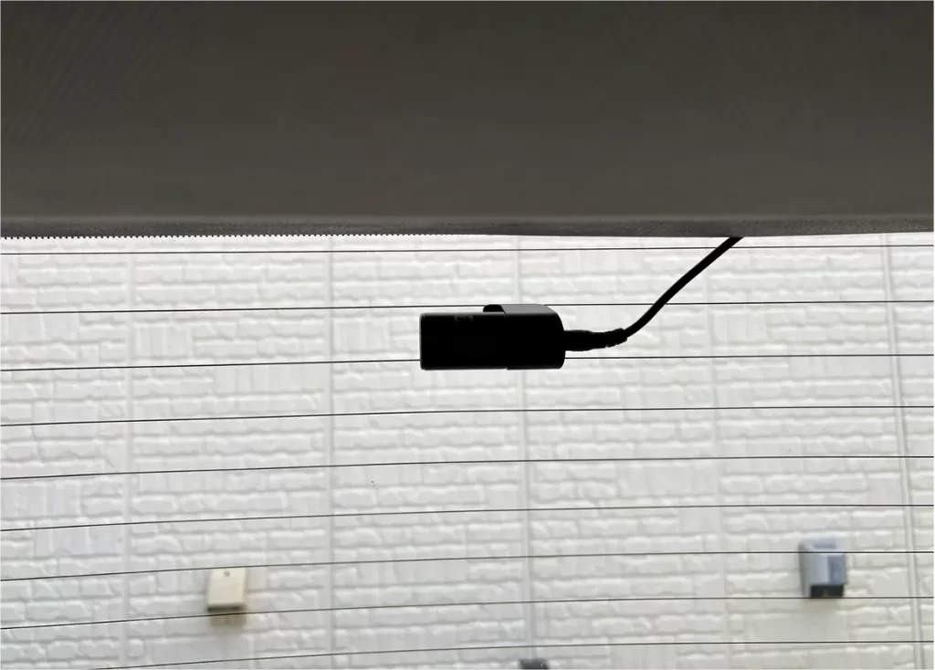 リアカメラ取り付け後の画像